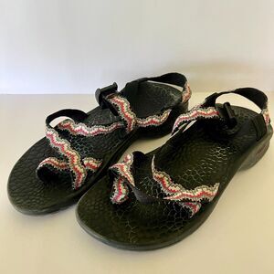 Chaco's Sandals 11 Women Water Shoes Hiking Boating White Gray Rafting Walking